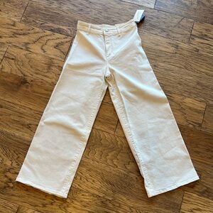 Universal Thread High Rise Wide Leg Comfort Stretch Jean, Ecru/Cream